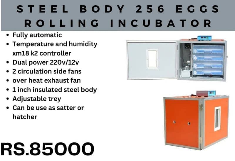 New arrival and quality eggs incubators available starting from 8 eggs 17