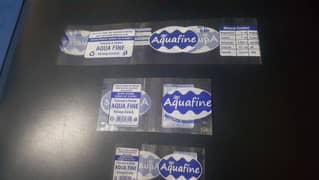 Mineral water bottle label neck seal