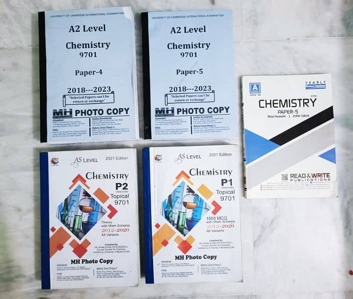 Complete A levels Past Papers set 5 subjects, read description 0