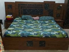 bed set with almari and dressing table