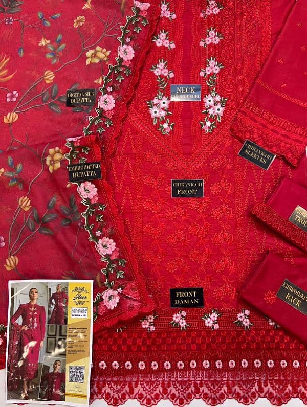 New Arivel Heer Collection Lawn Cotton embroidery suit 2