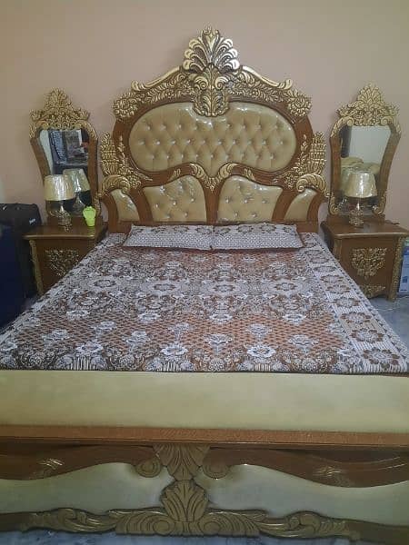 Royal style king size bed set for sale 03379239556 1