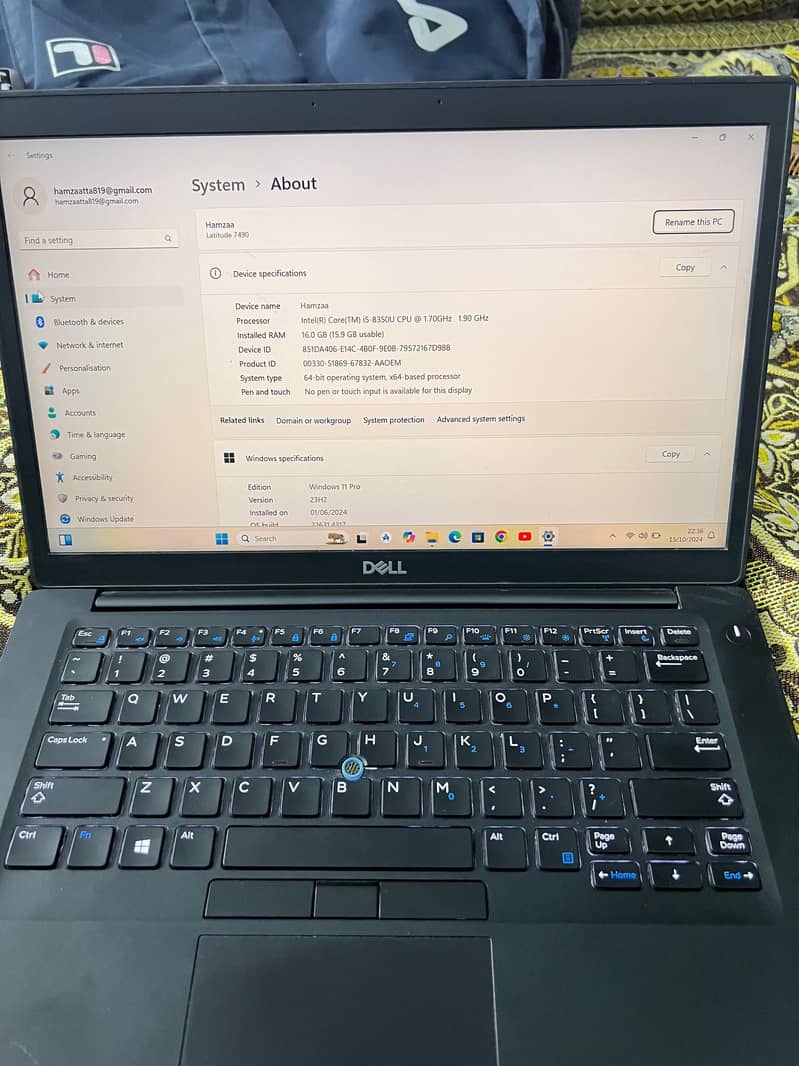 Dell Latitude 7490  16 gb ram 256gb ssd core i5 8th Gen 6