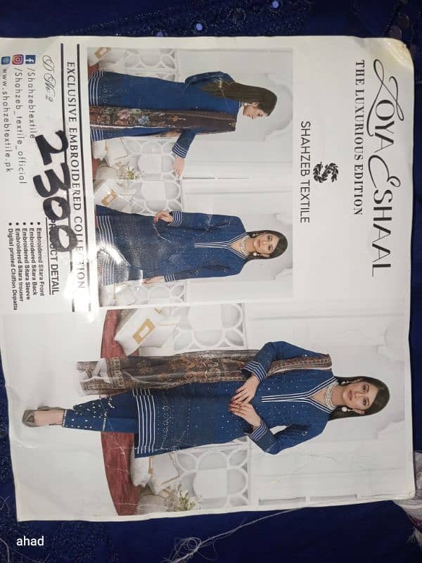 zoya eshaal orignal suit unstitched for women 2