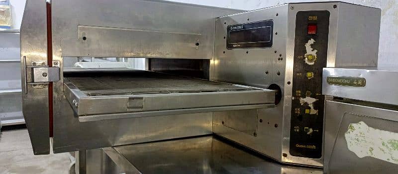 conveyor belt pizza oven queen 5000 18" belt Korea import 0