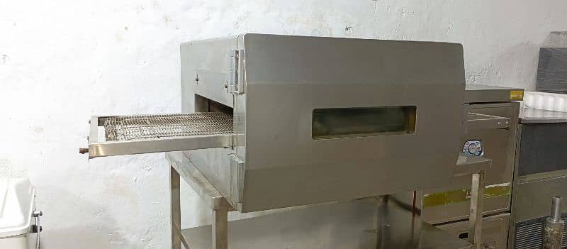 conveyor belt pizza oven queen 5000 18" belt Korea import 3