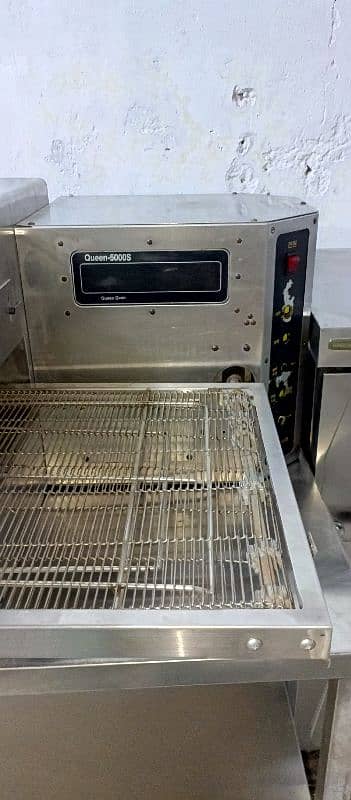 conveyor belt pizza oven queen 5000 18" belt Korea import 4