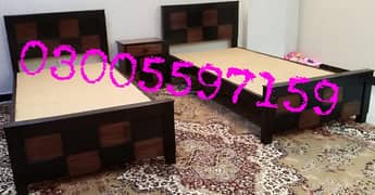 Wood bed single double desgn kids furniture sofa set almari dressing