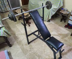 Bench Press + Bar Bell & Weights