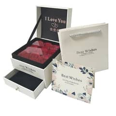 Forever red rose jewellery gift box.