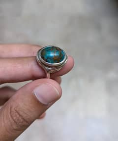 Original Silver Ring with Feroza Stone