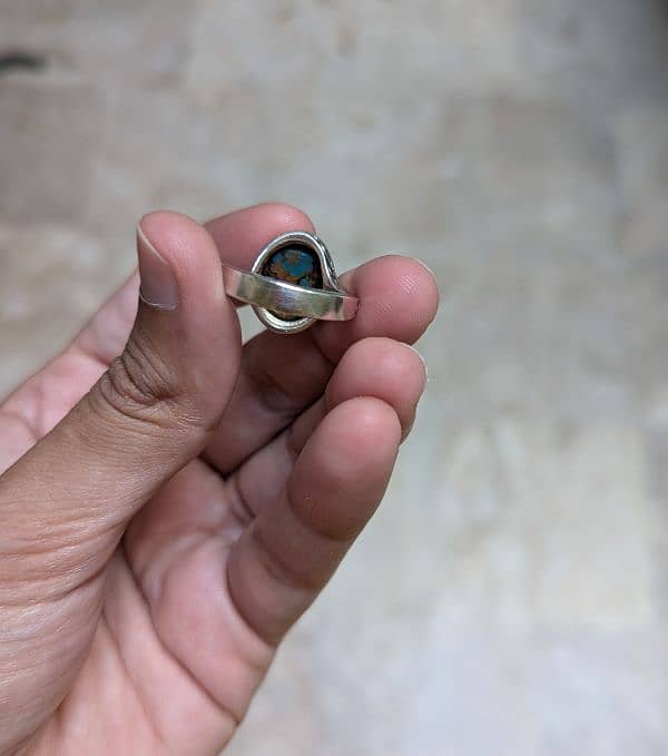 Original Silver Ring with Feroza Stone 3