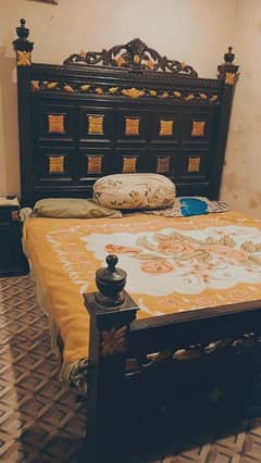 wooden bed ki g size 0