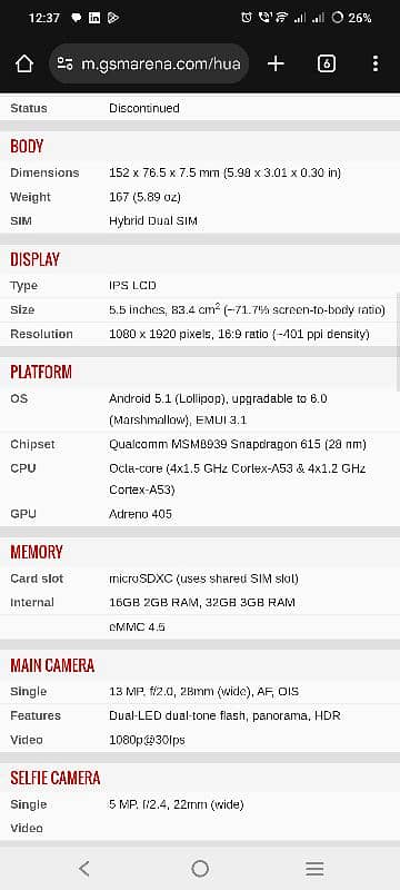 Huawei Mobile for sale 9