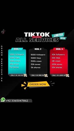 Tiktok Service |Tiktok Followers| Tiktok likes|Tiktok views