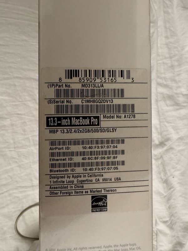 Macbook Pro i5 2011 model 6