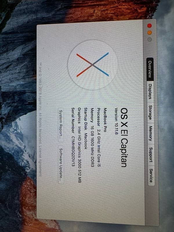 Macbook Pro i5 2011 model 7