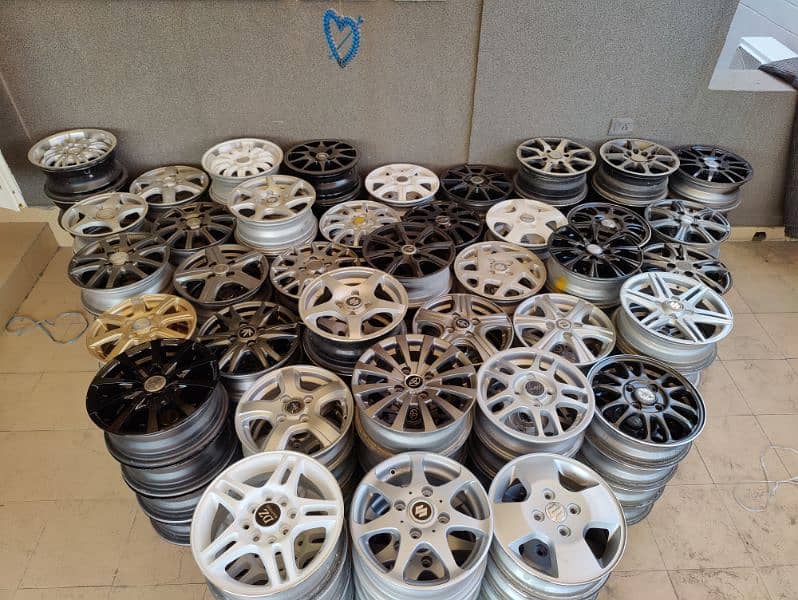 Slightly Used 13 inch Alloy Rims For Alto Wagon R & 660cc cars (China) 3