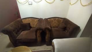 Sofa Set in Brown Color