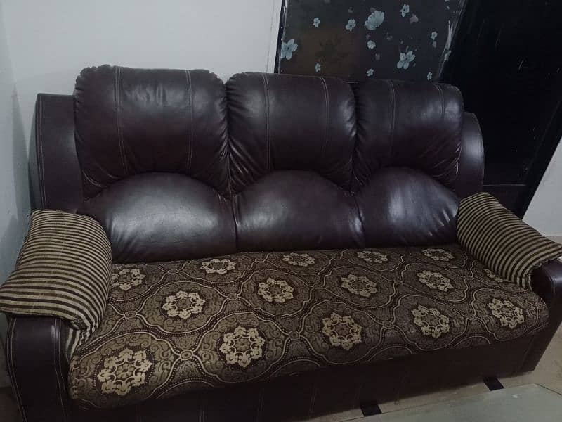 rexin 7 seater sofa set 3