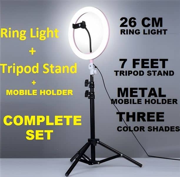 New Ring light with aluminum tripod stand, Ring light stand 2