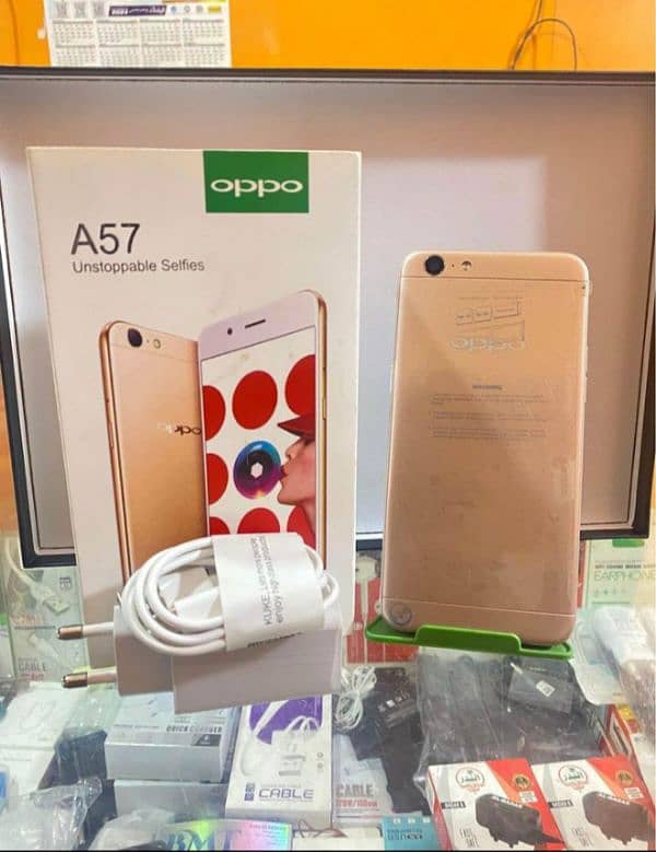 Oppo A57 ( ram 4gb storage 64gb ) new with box and charger, 1