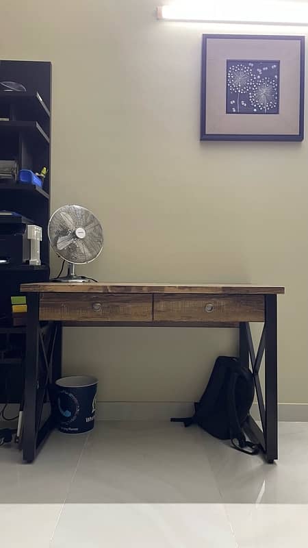 Study/Office Table (MDF wood) with wall hanging book shelf 1