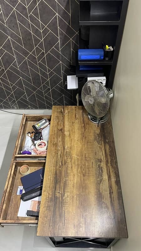 Study/Office Table (MDF wood) with wall hanging book shelf 6