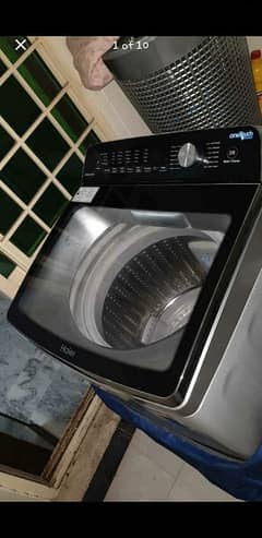 haier fully automatic washing machine 9.5 kg capasty nobe control panl