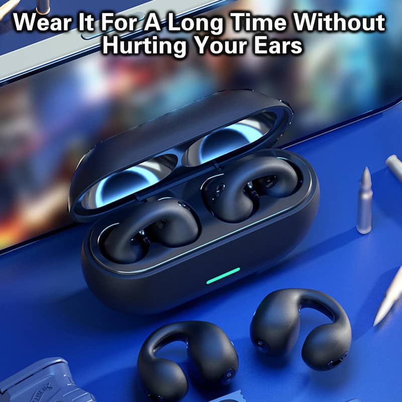 S2 Bluetooth Earphones Bone Conduction Ear Clip Noise Reduction Sound 0