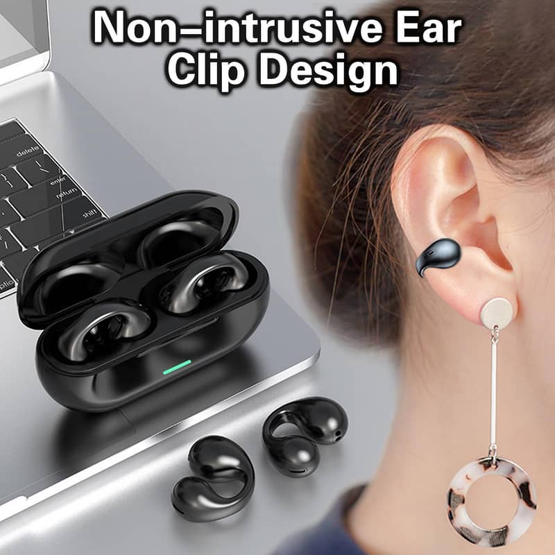 S2 Bluetooth Earphones Bone Conduction Ear Clip Noise Reduction Sound 2