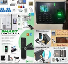 wifi fingerprint card code electric door lock access control system