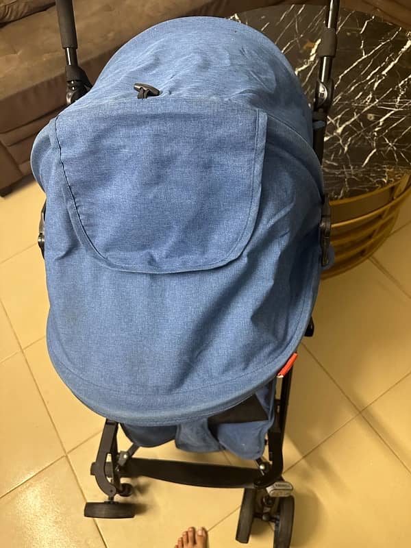 pram stroller blue perfect condition 1