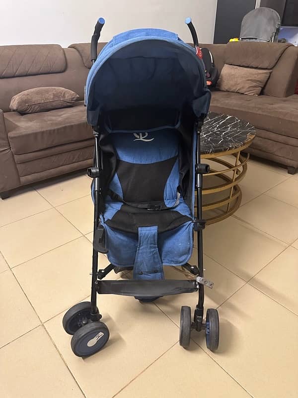 pram stroller blue perfect condition 2