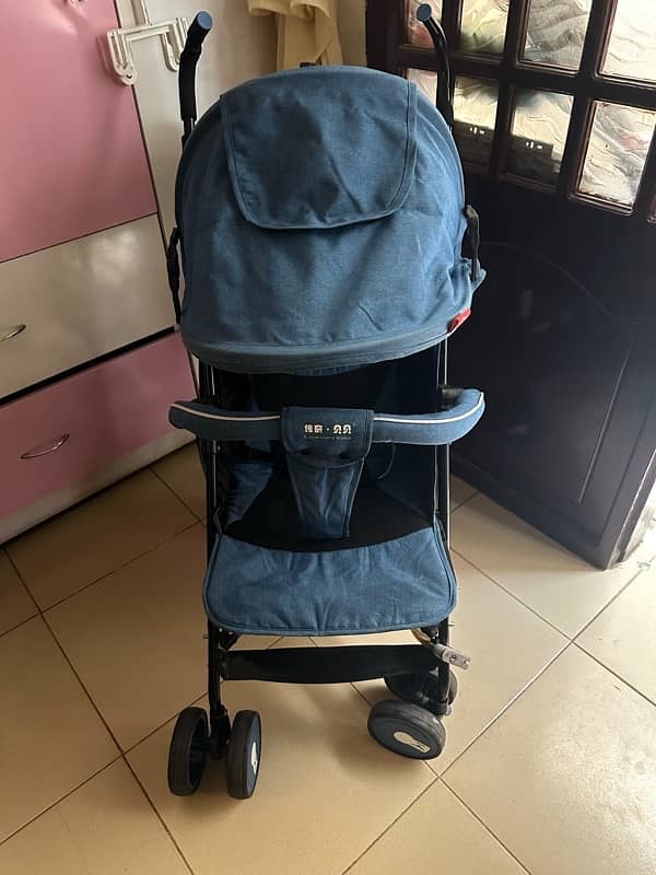 pram stroller blue perfect condition 3