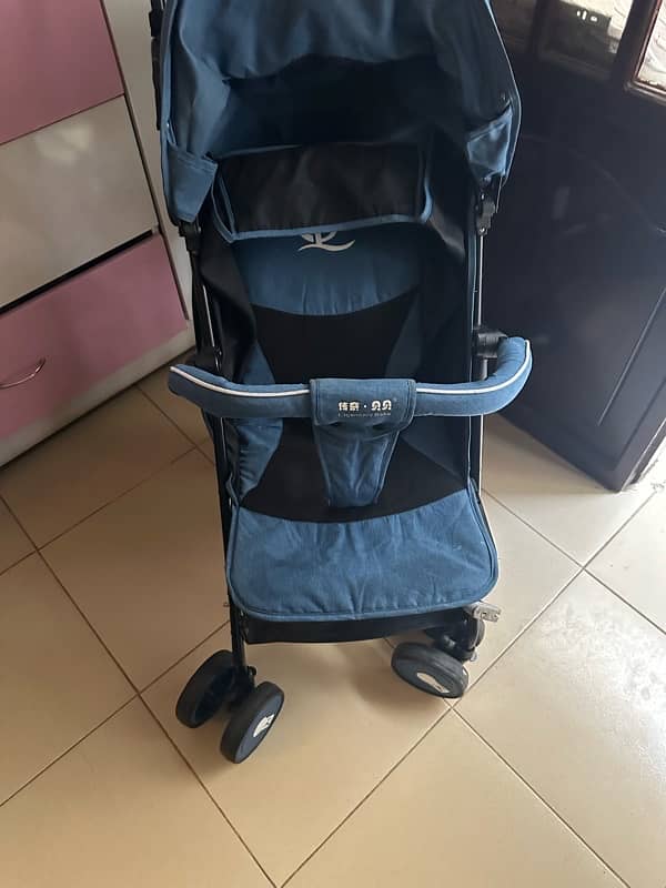 pram stroller blue perfect condition 4