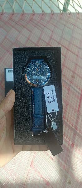 Sinobi citizen mens watch blue leather strapes 3