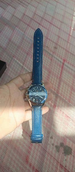 Sinobi citizen mens watch blue leather strapes 4