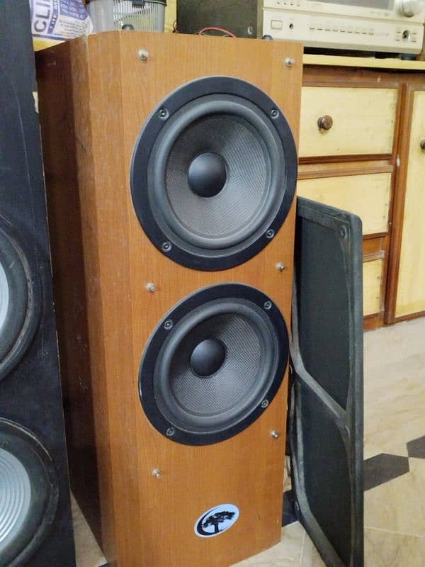 speaker pair and cyprus woofer included amplifier 1