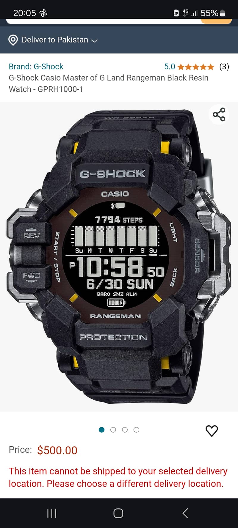 casio rangeman GPR-H 1000 MASTER OF G 7