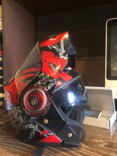 Vector Red Motorcycle Helmet