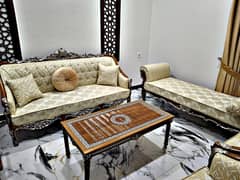 chinioti Sofa Set For Sale//5 seater sofa(3 seater Dewan with 3Tables) 0