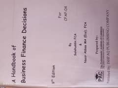 CA Business and finance decision with handbook and notes.