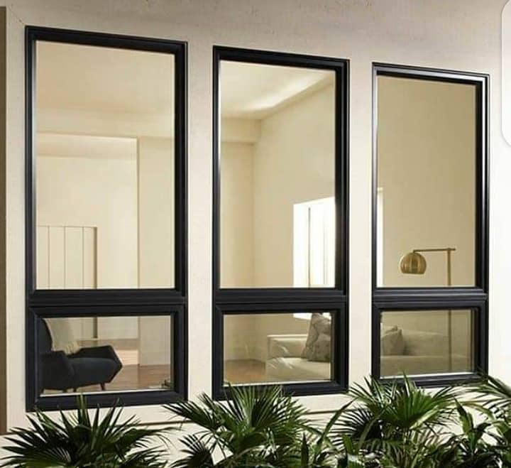 Aluminium window door/upvc window/glass work/double glass aluminium 4