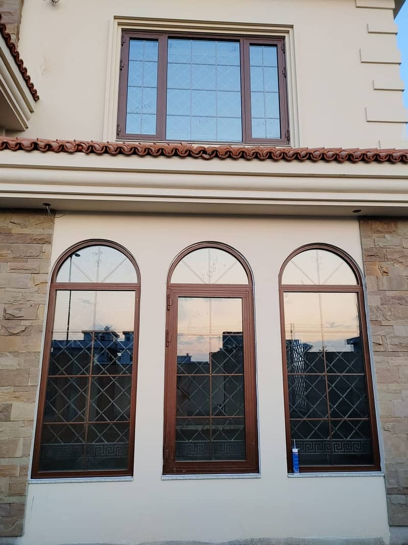 Aluminium window door/upvc window/glass work/double glass aluminium 7