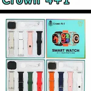 CROWN 8+1 ULTRA 2 SMART WATCH + PRO 2 AIR PODS 4