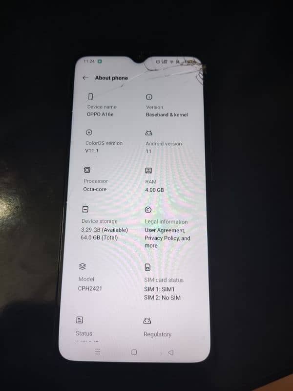 OPPO A16e for sale urgent sell 1