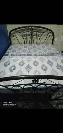 Queen size bed 5 by 6 feet bed with new mattress 0