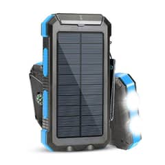 SOLAR POWER BANK WITH WIRELESS CHARGING.