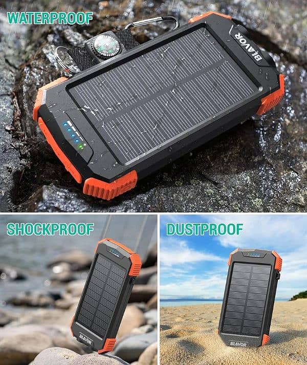 SOLAR POWER BANK WITH WIRELESS CHARGING. 6